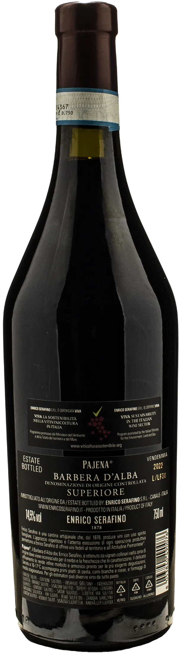 Enrico Serafino Barbera d'Alba Superiore Pajena 2022