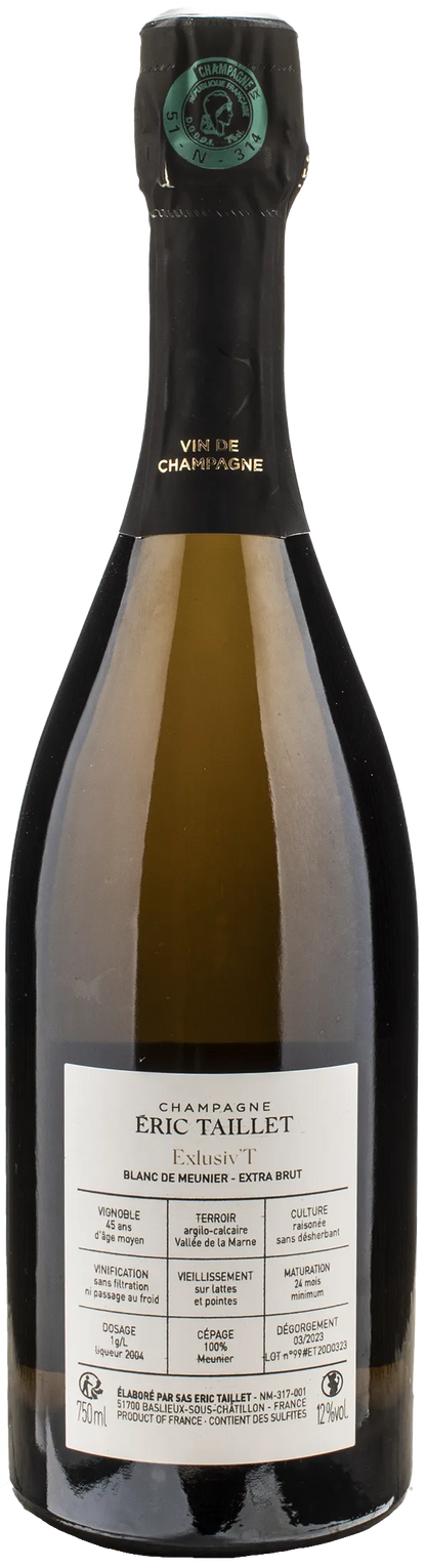 Eric Taillet Champagne Exclusiv T Extra Brut