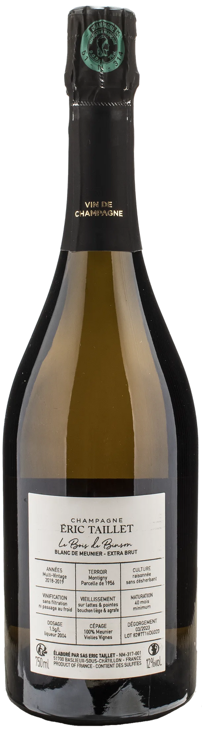 Eric Taillet Champagne Le Bois de Binson Extra Brut
