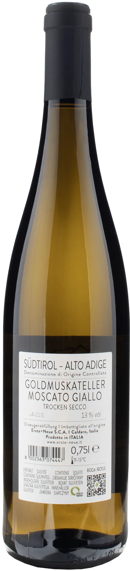 Erste Neue Moscato Giallo Secco 2023