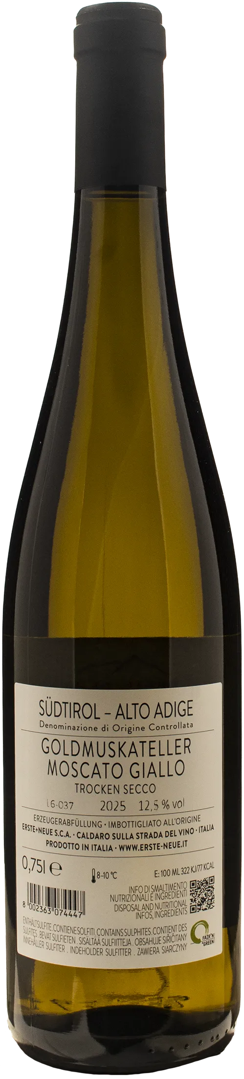 Erste Neue Moscato Giallo Secco 2025