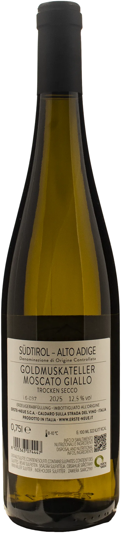 Erste Neue Moscato Giallo Secco 2025