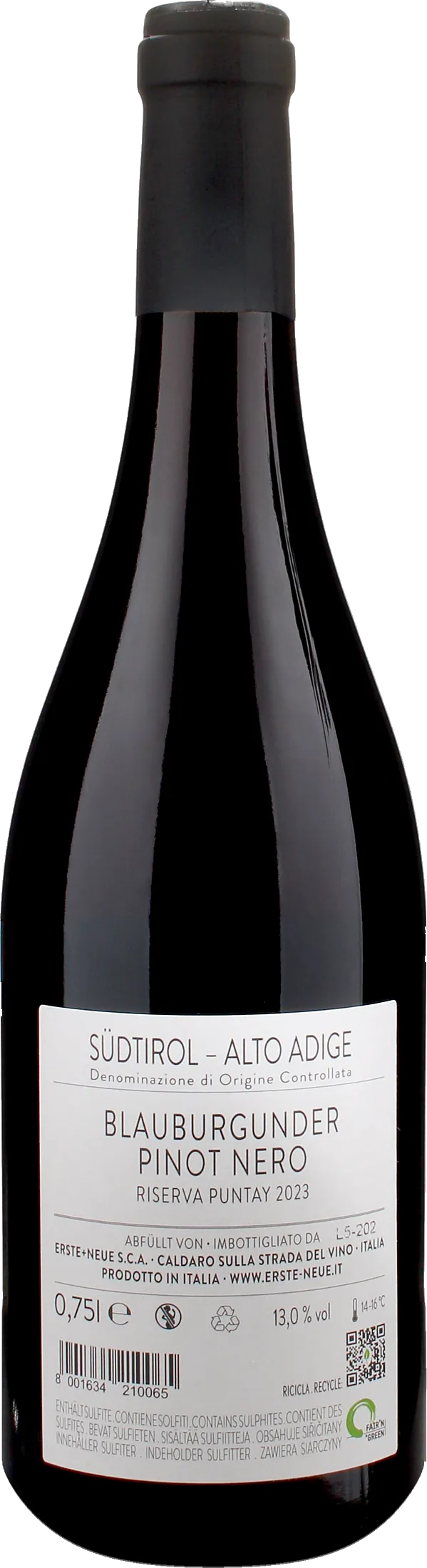 Erste Neue Puntay Pinot Nero Riserva 2023
