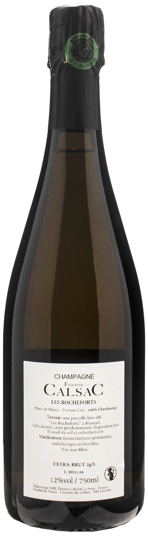 Etienne Calsac Champagne 1er Cru Blanc de Blancs Les Rocheforts Extra Brut