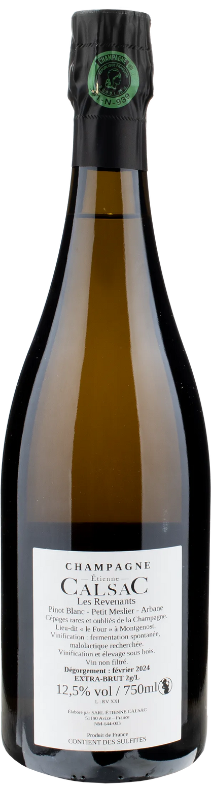 Etienne Calsac Champagne Les Revenants Extra Brut