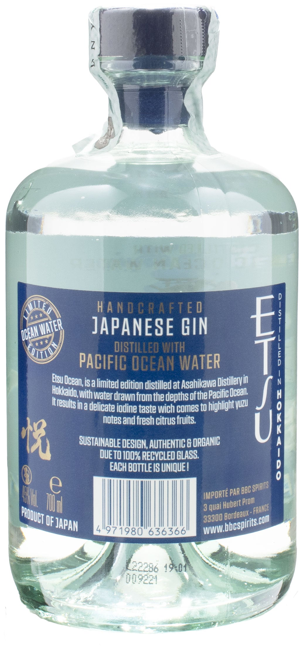 Etsu Pacific Ocean Japanese Gin