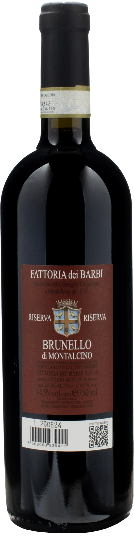 Fattoria dei Barbi Brunello di Montalcino Riserva 2019