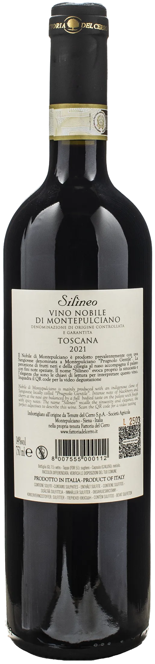 Fattoria del Cerro Nobile di Montepulciano Silineo 2021