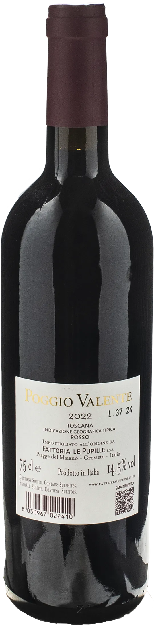 Fattoria Le Pupille Poggio Valente 2022