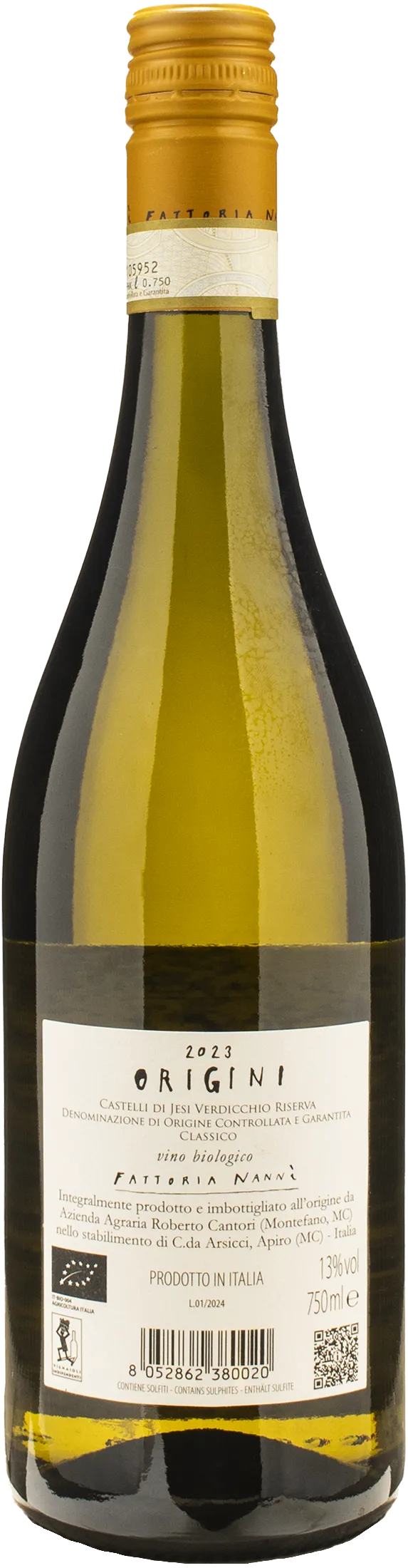 Fattoria Nanni Verdicchio Castelli di Jesi Classico Riserva Origini 2023