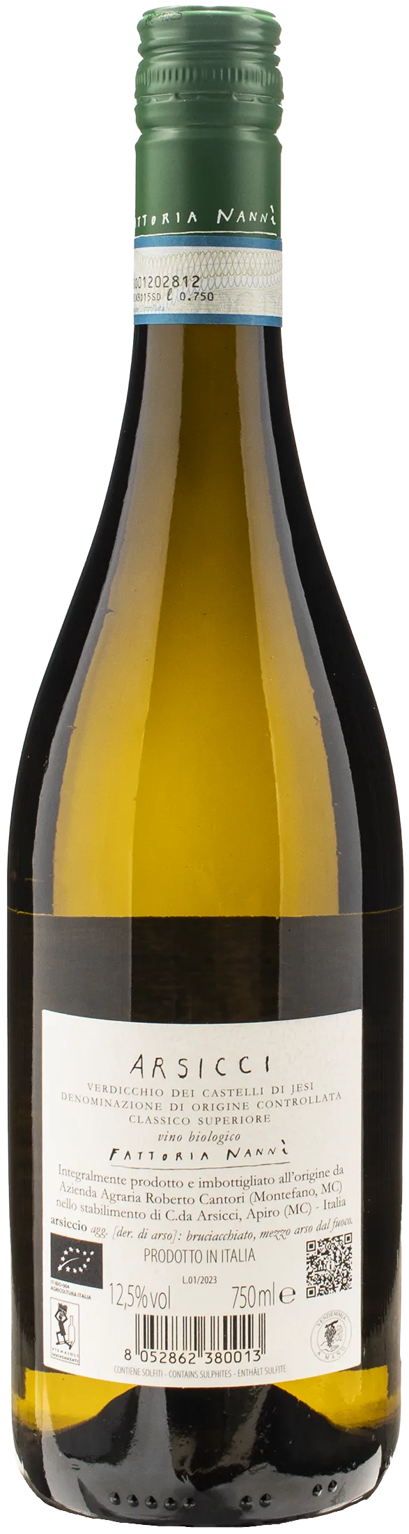 Fattoria Nannì Verdicchio Castelli di Jesi Classico Superiore Arsicci 2023