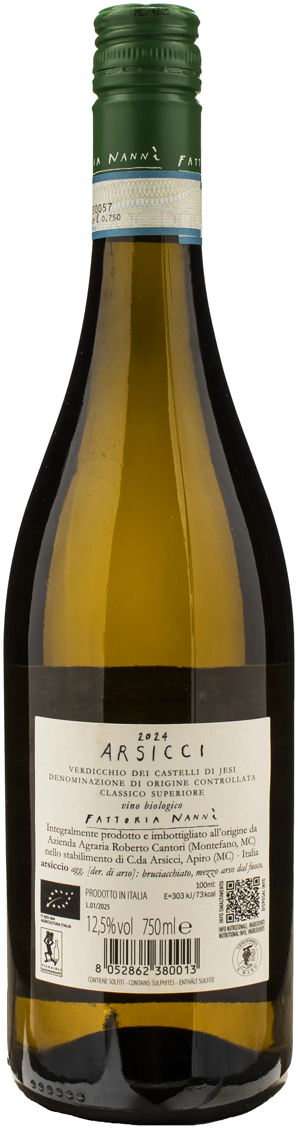 Fattoria Nanni Verdicchio Castelli di Jesi Classico Superiore Arsicci 2024