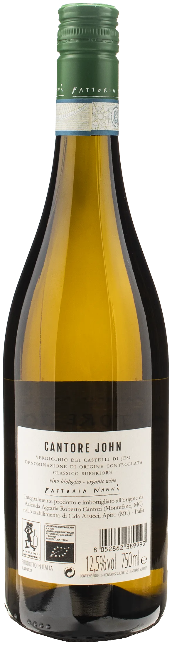 Fattoria Nanni Verdicchio dei Castelli di Jesi Classico Superiore Cantore John Grange 2021