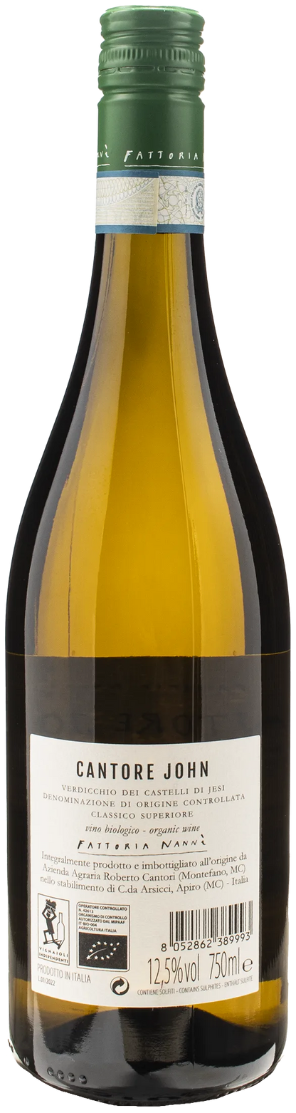Fattoria Nanni Verdicchio dei Castelli di Jesi Classico Superiore Cantore John Grange 2021