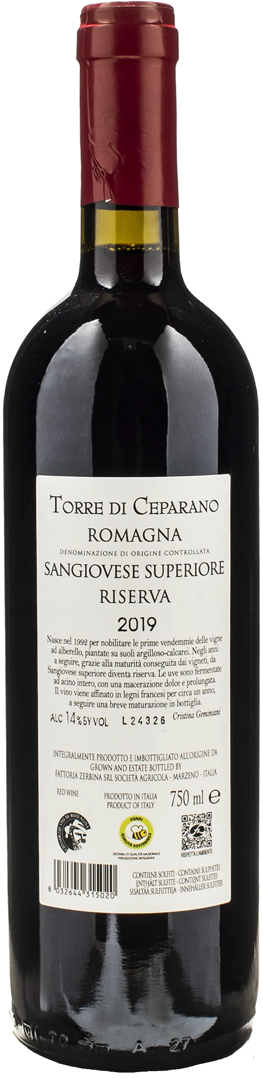 Fattoria Zerbina Torre di Ceparano Sangiovese Superiore Riserva 2019