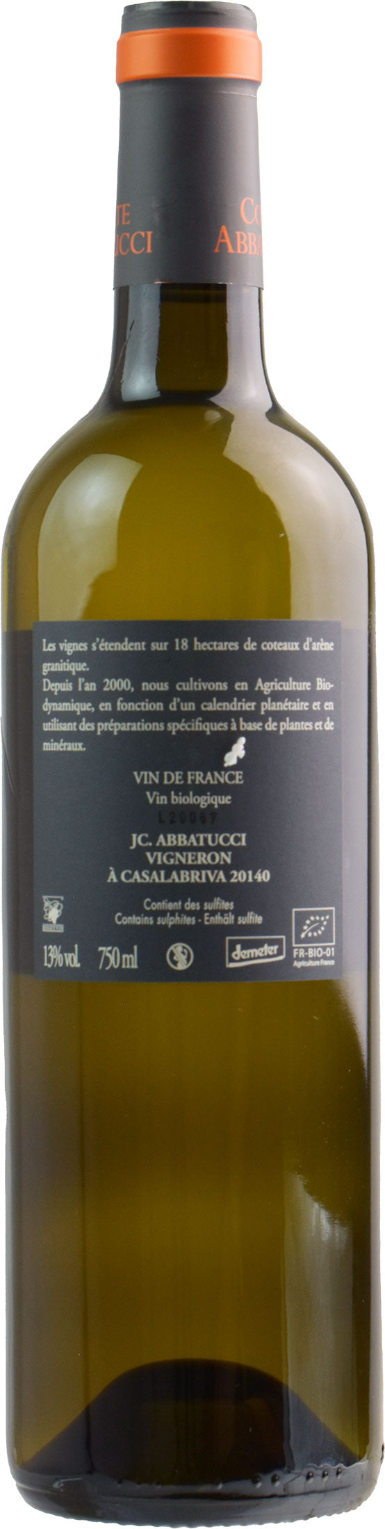 Faustine Abbatucci Corse Blanc Vieilles Vignes 2020