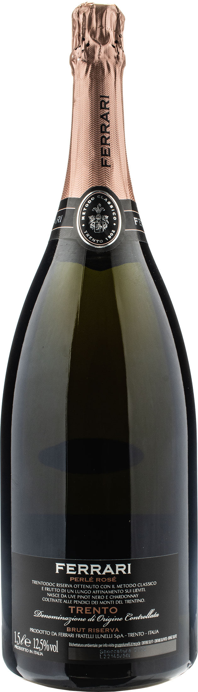 Ferrari Perlé Rosé Metodo Classico Brut Riserva Magnum 2016