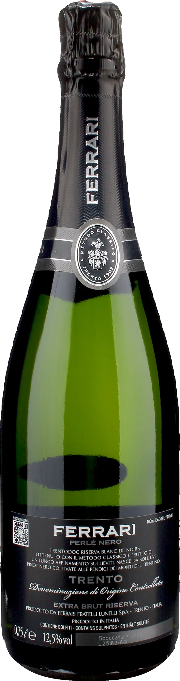 Ferrari Trento Perle Nero Extra Brut Riserva 2018