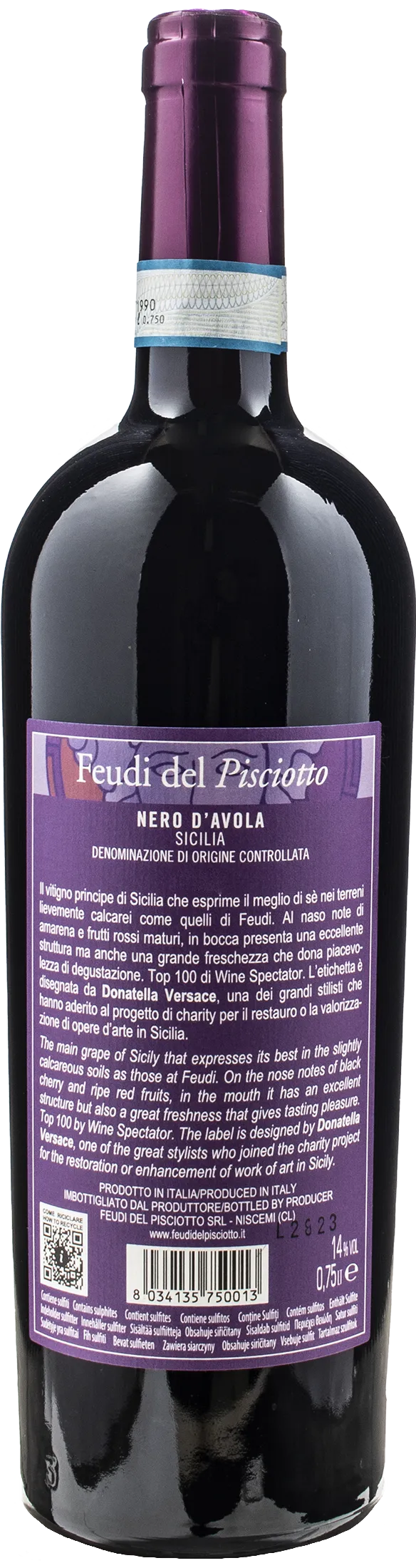 Feudi del Pisciotto Nero d'Avola Versace 2021