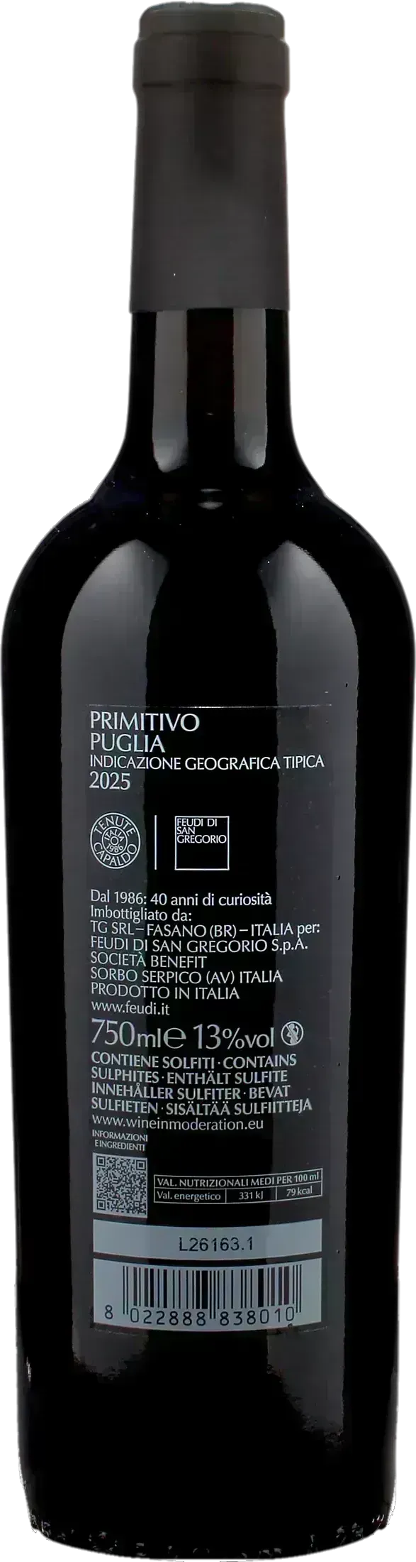 Feudi San Gregorio Puglia Primitivo 2025