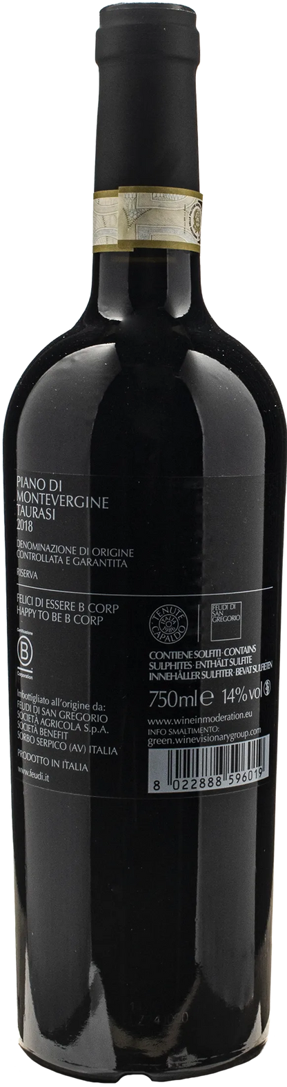 Feudi San Gregorio Taurasi Piano di Montevergine Riserva 2018