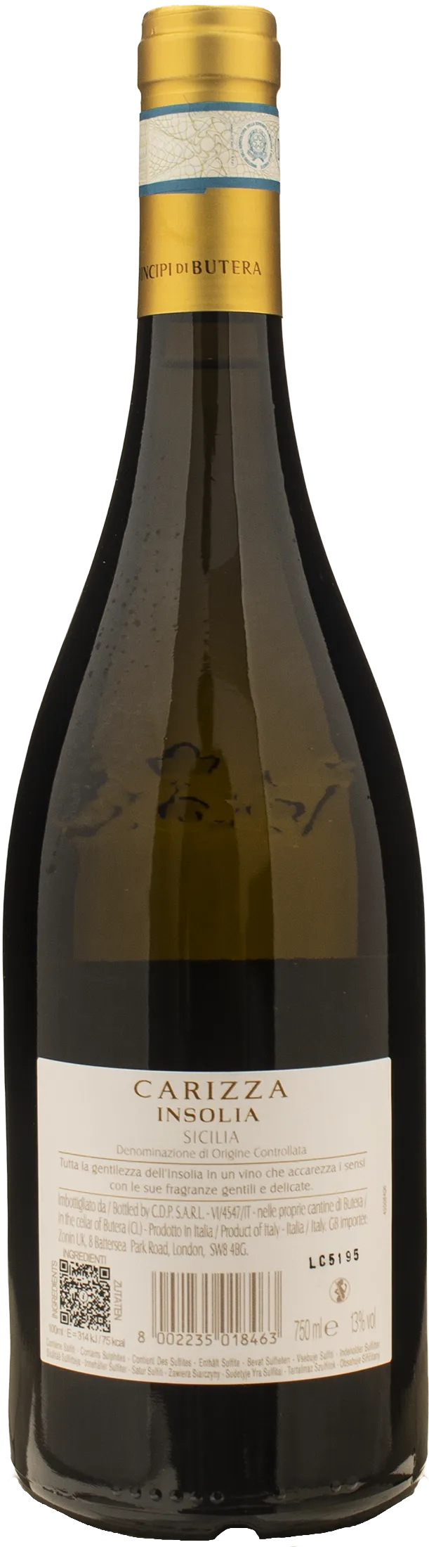Feudo Principi di Butera Carizza Insolia 2024