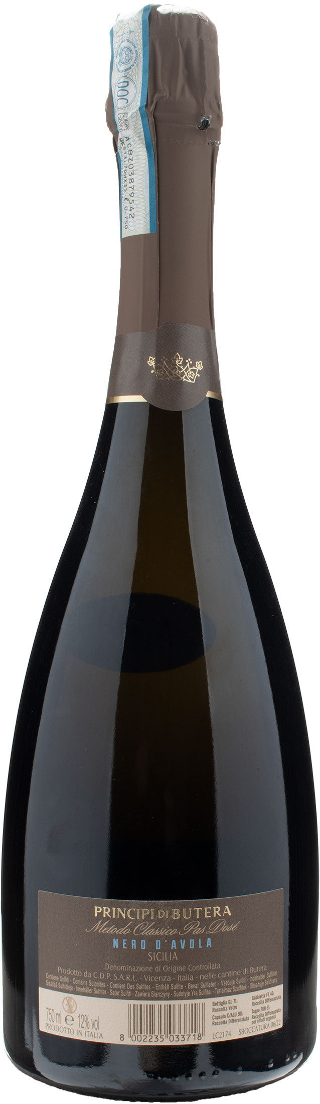 Feudo Principi di Butera Pas Dosé Nero d'Avola 2018