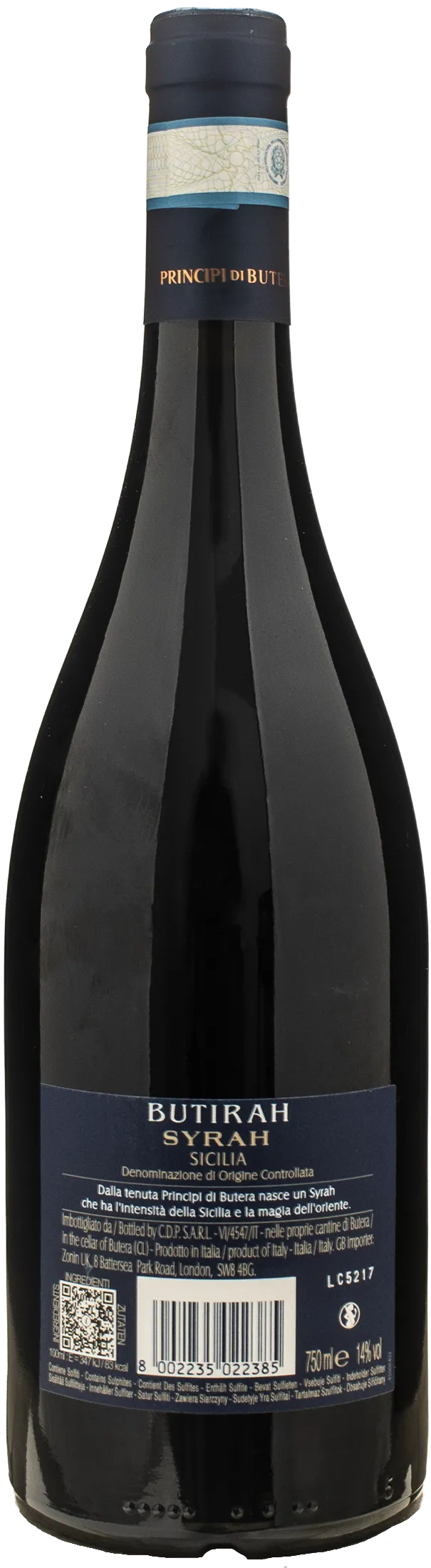 Feudo Principi di Butera Syrah Butirah 2022