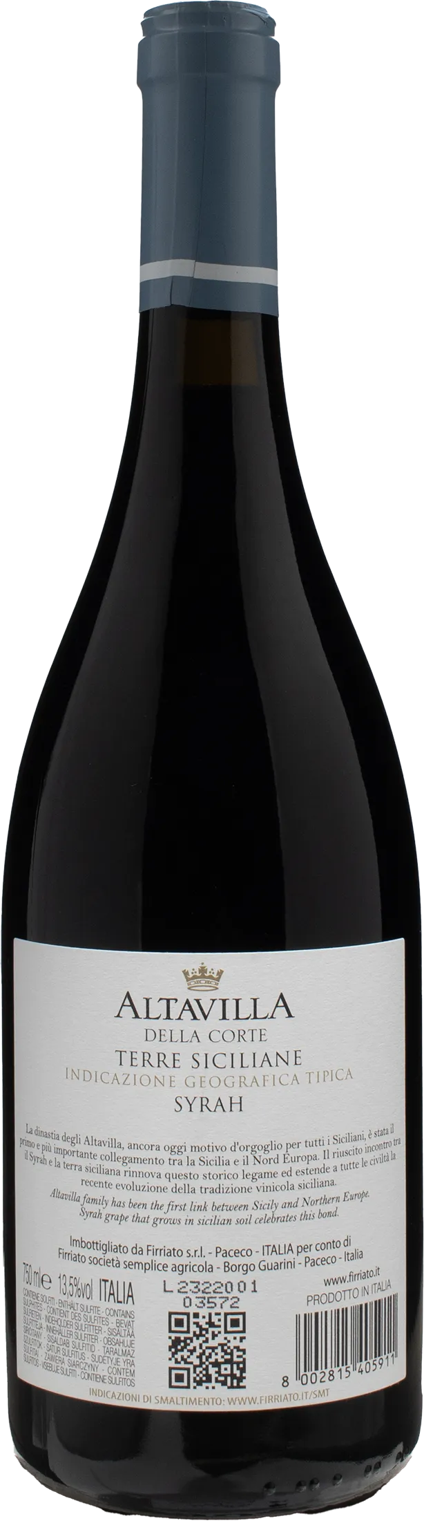 Firriato Altavilla della Corte Syrah 2020