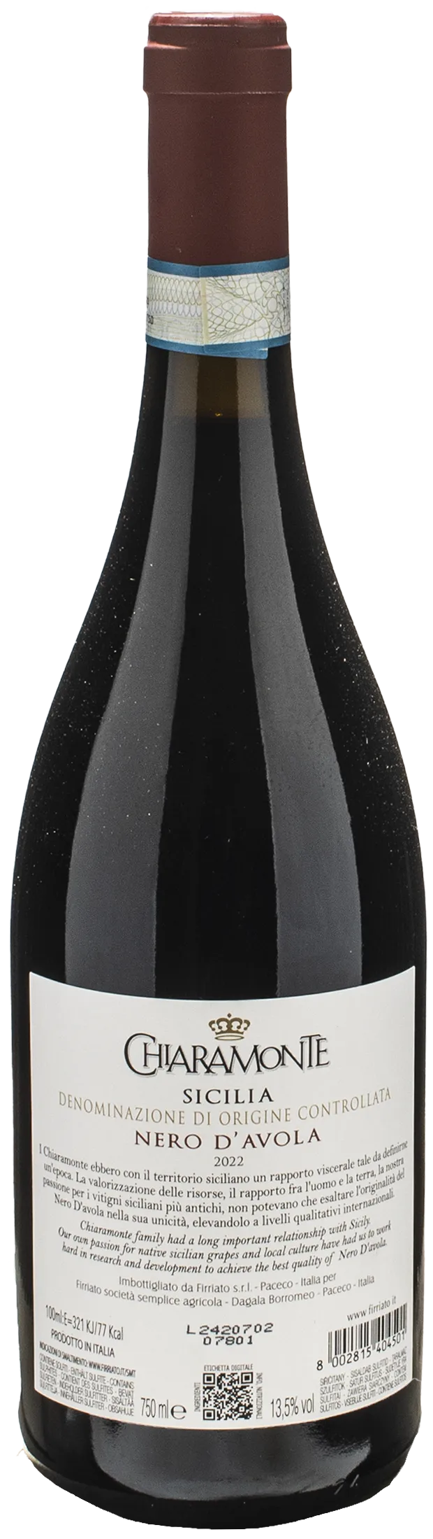 Firriato Chiaramonte Nero D'Avola 2022