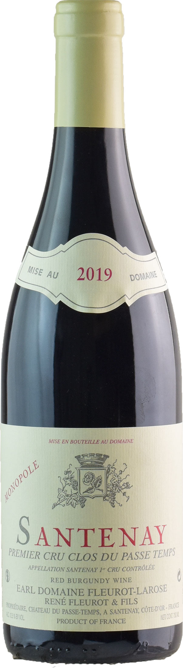 Fleurot-Larose Santenay Rouge 1er Cru Clos du Passetemps Monopole 2019