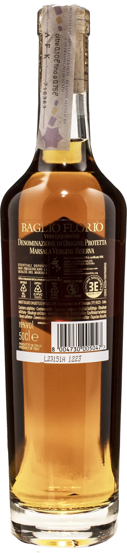 Florio Marsala Vergine Riserva Baglio Florio 0,5L 2004