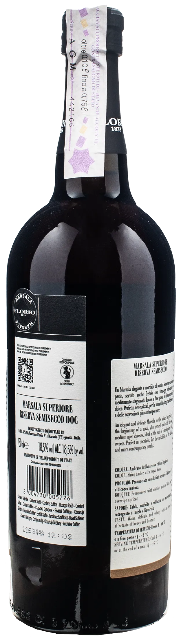 Florio Marsala Semisecco Superiore Riserva