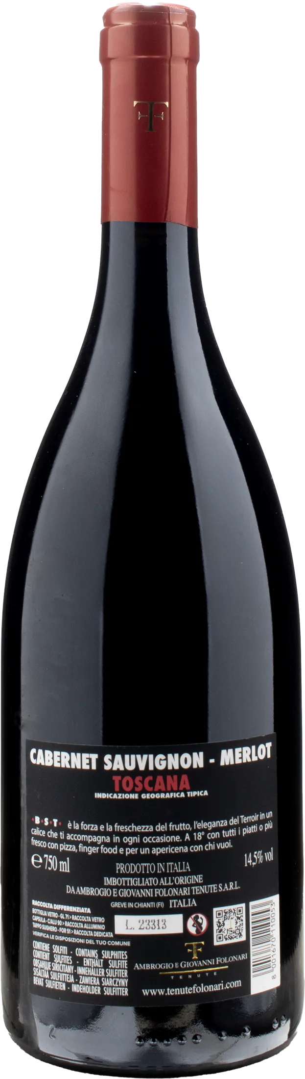 Folonari B.S.T. Merlot e Cabernet Sauvignon 2022