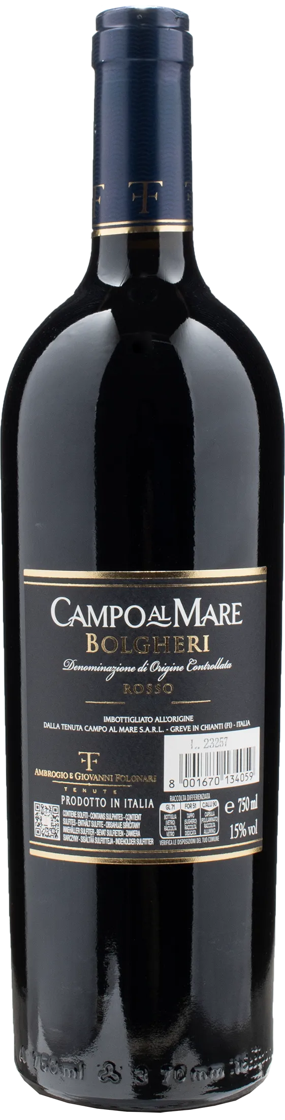 Folonari Bolgheri Rosso Campo al Mare 2022