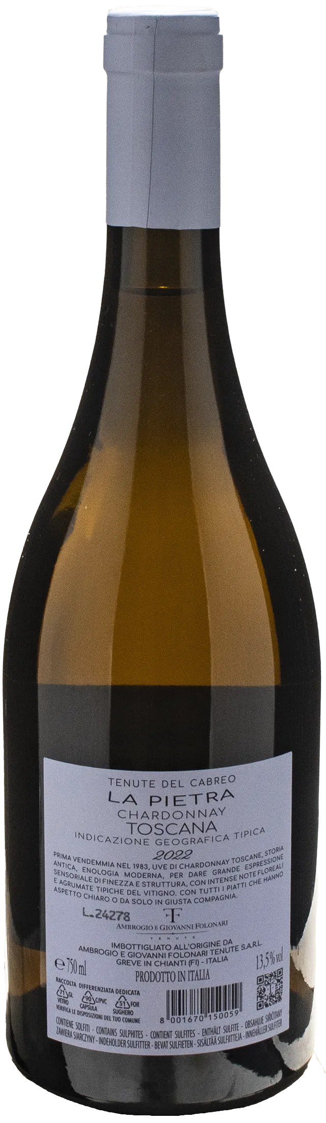 Folonari Cabreo La Pietra Chardonnay 2022