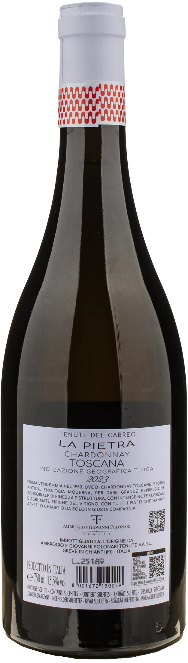 Folonari Cabreo La Pietra Chardonnay 2023