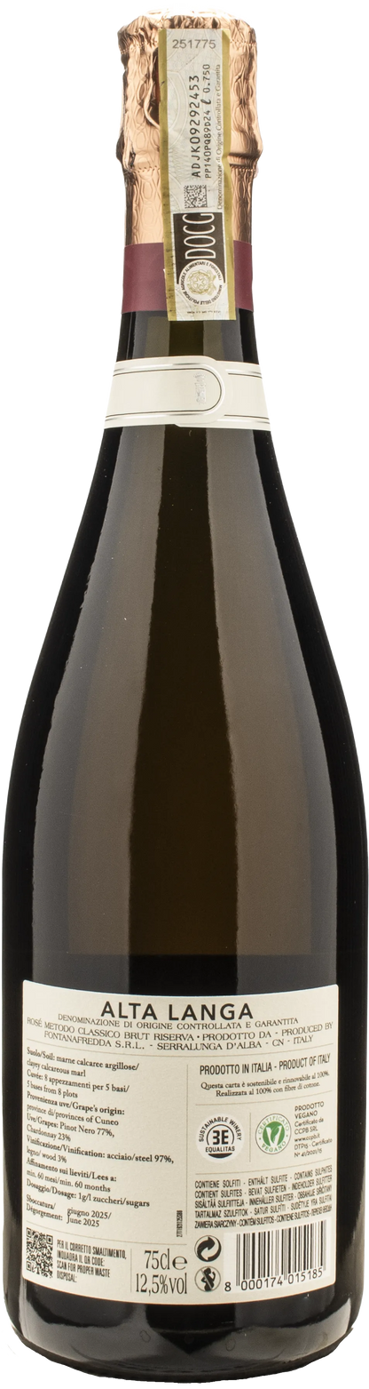 Fontanafredda Alta Langa Riserva Contessa Rosa Brut 60 Mesi 2019