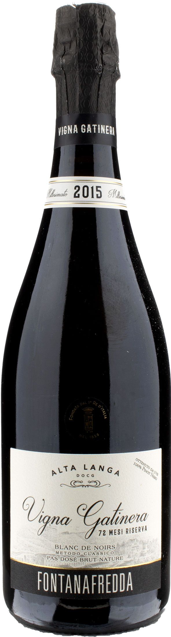 Fontanafredda Alta Langa Vigna Gatinera 72 Mesi Blanc de Noirs Pas Dosè Riserva 2015