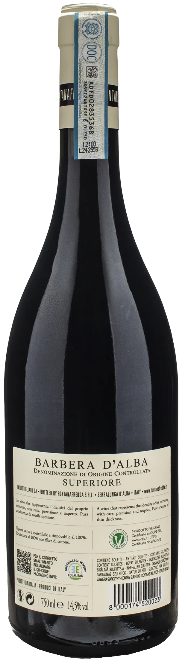 Fontanafredda Barbera d'Alba Superiore Papagena 2022