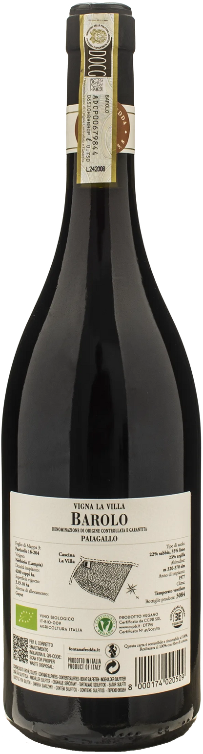 Fontanafredda Barolo Paiagallo Vigna La Villa 2021