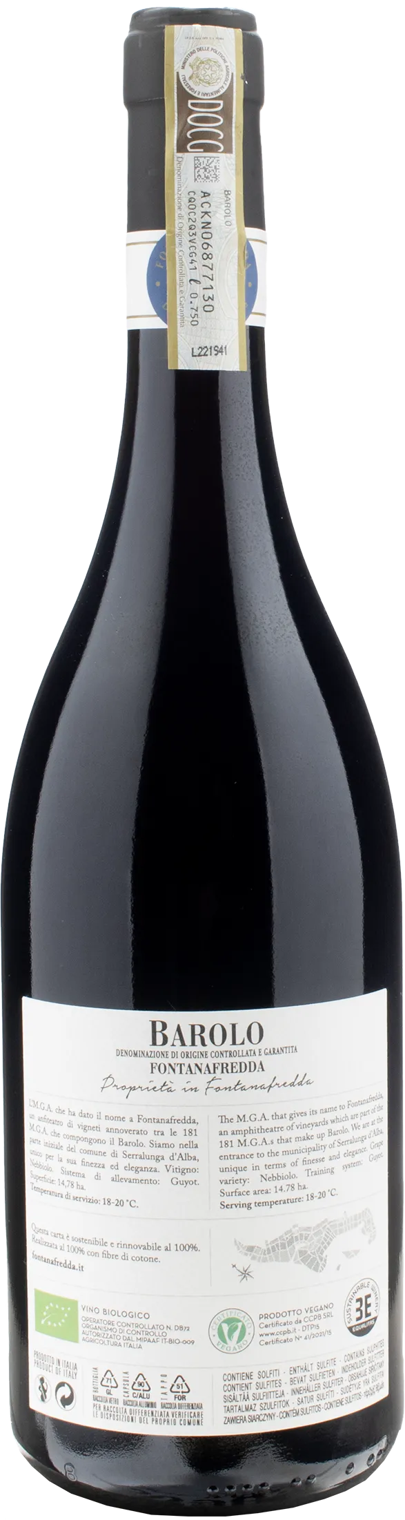 Fontanafredda Barolo Proprietà in Fontanafredda 2019
