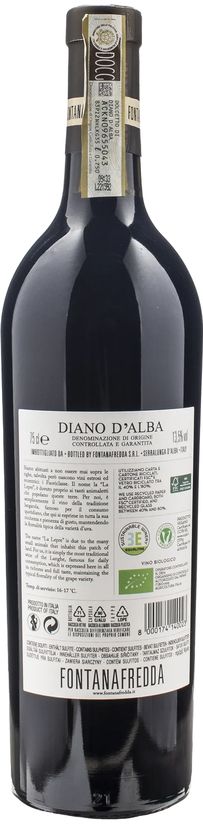 Fontanafredda Diano d'Alba La Lepre 2021