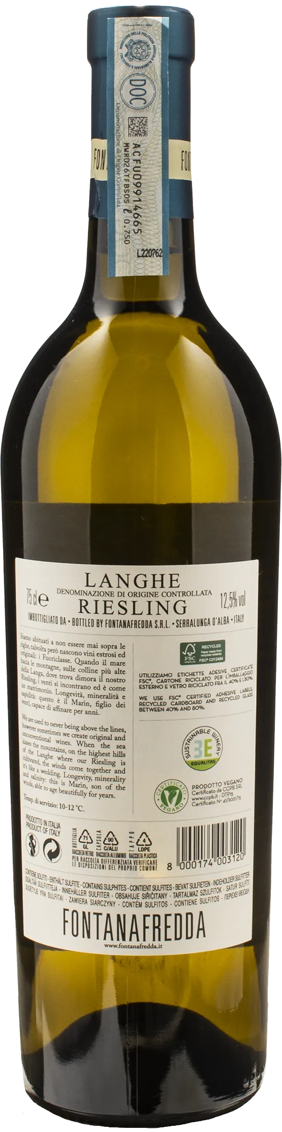 Fontanafredda Langhe Riesling Marin 2020