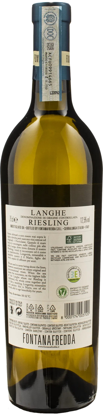 Fontanafredda Langhe Riesling Marin 2020