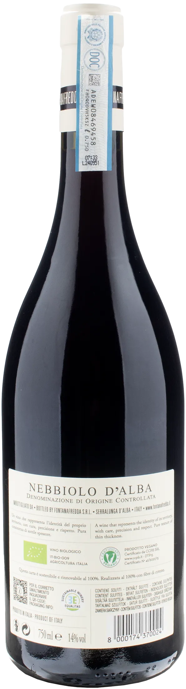 Fontanafredda Nebbiolo d'Alba Marne Brune 2022