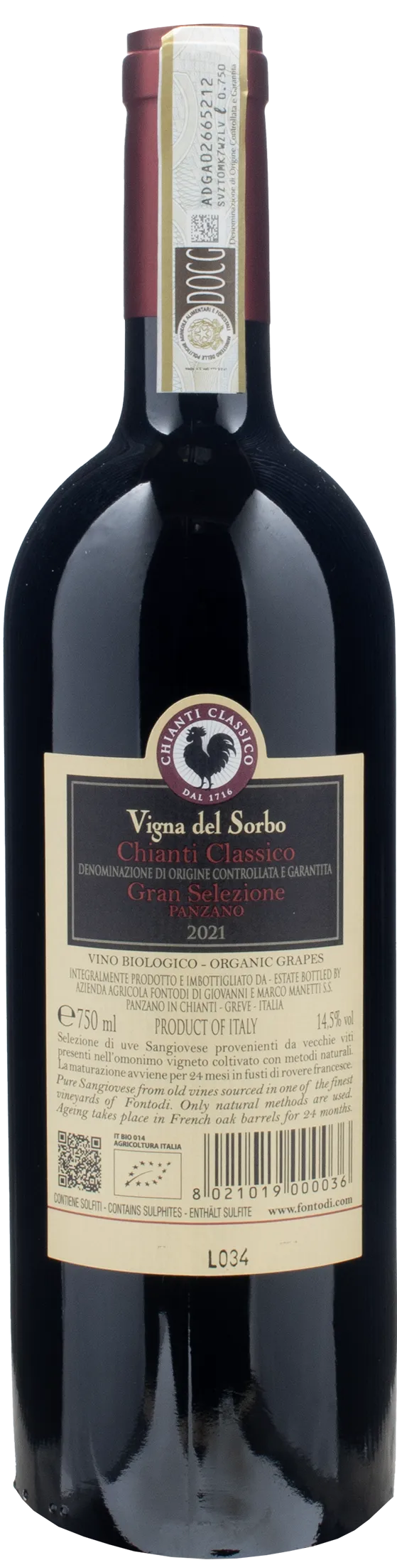 Fontodi Chianti Classico Gran Selezione Vigna del Sorbo Panzano 2021