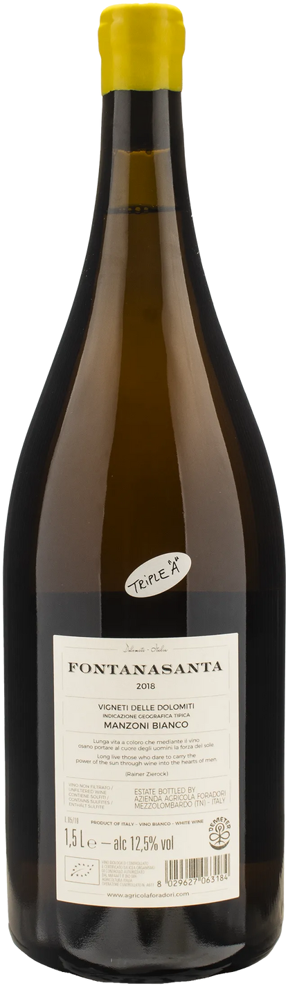Foradori Fontanasanta Manzoni Bianco Magnum 2018