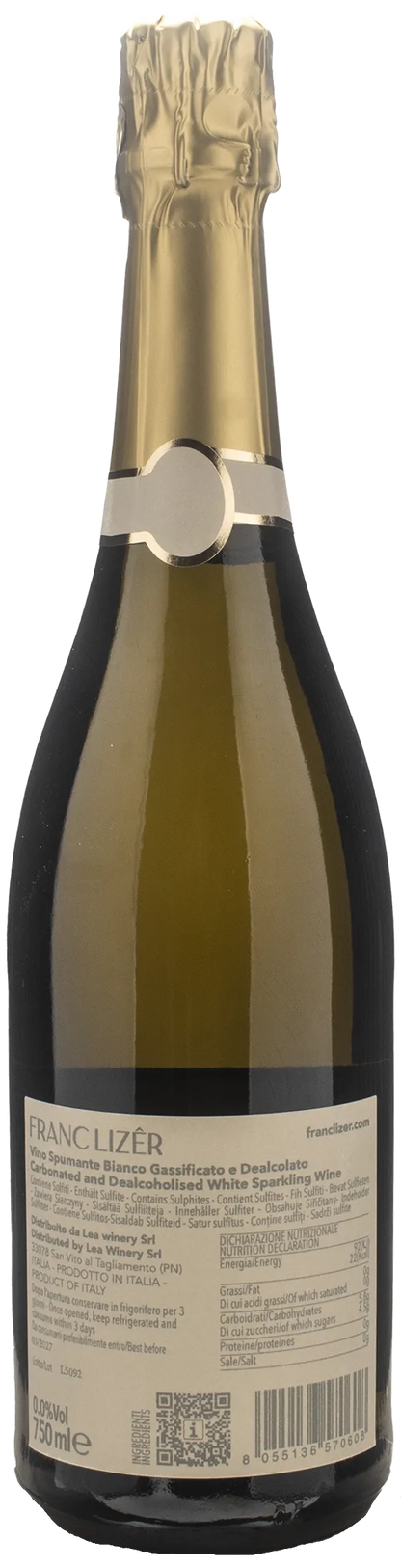Franc Lizer Spumante Blanc de Blancs Zero Alcol