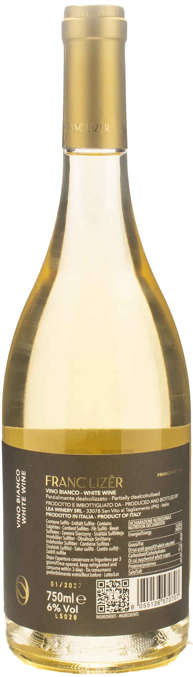 Franc Lizer Vino Bianco Low Alcol